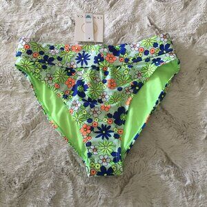 Nwt Cyn & Luca lime floral bikini bottom size small